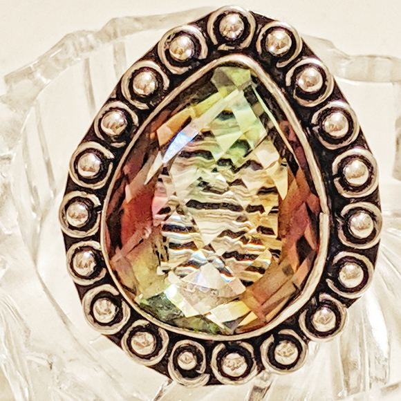 7 carat Pear Cut Faceted Ametrine set in Sterling - Picture 4 of 8